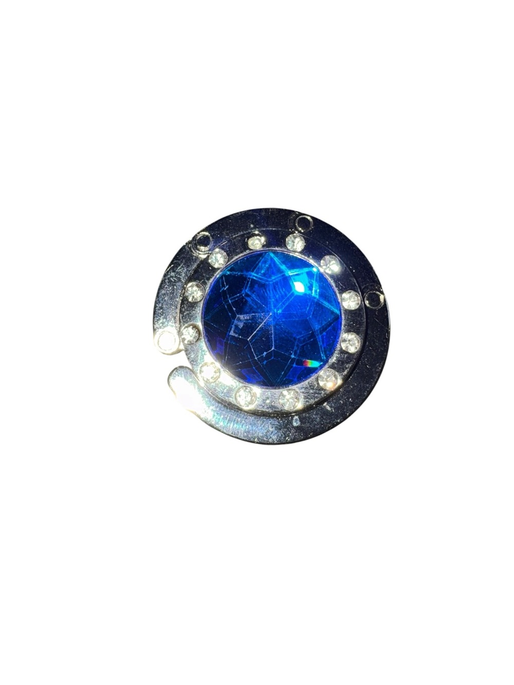 Blue Crystal Foldable Purse Hook